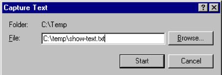 Figure 68: Entering a path and filename for saving show tech output 3. Click [Start] to create and open the text file. 4.