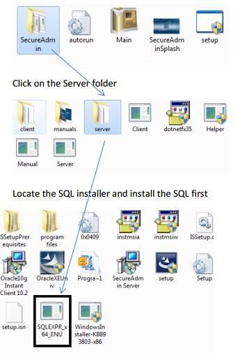 Install SQL separately To find the SQL