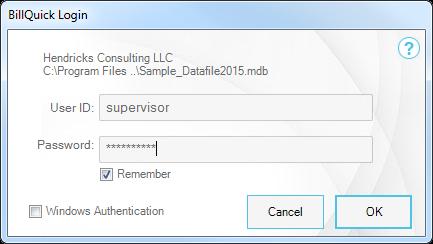 10. From the File menu, select Login. For User ID, type supervisor (without quotes), then for password, type supervisor (without quotes).