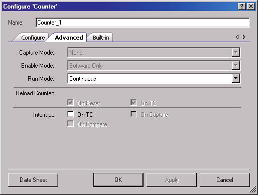 PSoC Creator Component Data Sheet Counter Clock Mode The Clock Mode parameter configures the clocking and direction control method that is desired for this instance of the counter.