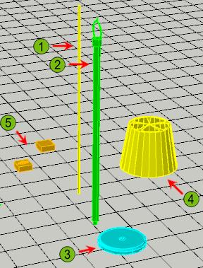Exercise: Create Composite Solids Architectural In this exercise, you use Boolean commands to complete a decorative lamp. You also inspect the assembly by checking for interference. 1.