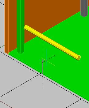 To define the basepoint for the maximum height bar: Select the cylinder at the base of the pole.