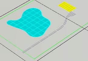 7. To create the driveway: On the 3D Make control panel of the dashboard, click Planar Surface. When prompted for the first corner, enter the letter O for object.