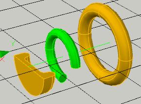 When prompted to specify an angle of revolution, enter 270. 7. Make the Polyline layer current. 8.