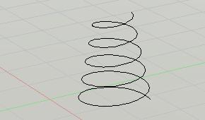 To create a helix: When prompted to specify the center point of the base, enter 50,50. When prompted to specify a base radius, enter 40.