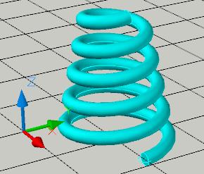 When prompted to align the sweep object, enter Y, for yes. When prompted to select a sweep path, select the helix. 12.