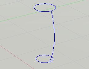 When prompted to select guide curves, select the two vertical arcs. 12.