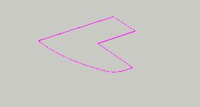 When prompted to align the sweep object perpendicular to the path, enter N, for no.