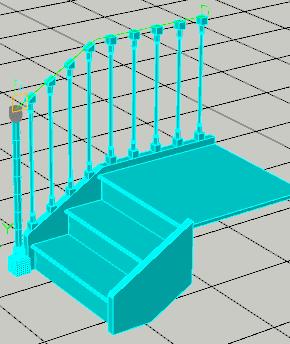 Exercise: Create Surface Models from 2D Profiles In this exercise, you combine surface models with existing solid models to complete an assembly of a staircase.