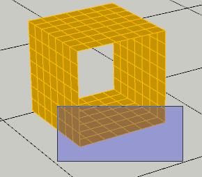 To enclose the box: When prompted for the extrusion height, move the cursor in the