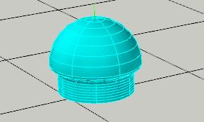 15. To create the ornament: Select the cyan profile. When prompted for the axis start point, enter O for object.