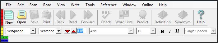 Classic toolbar set up Showing: Main and Reading toolbars Not Showing: Study Skill and Writing To apply a different toolbar set up, rightclick somewhere on the toolbar area (not on a button).