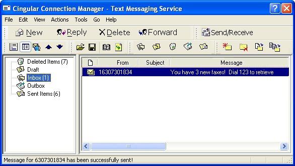 Sending and Receiving Text Messages You can send and receive Text Messages through Cingular Connection Manager very much like you can do on most wireless phones.