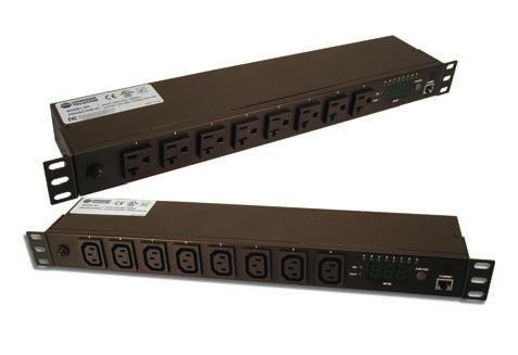 5-15/20R outlets for the 115VAC models or 8 switched IEC60320-C13 outlets for the 230VAC