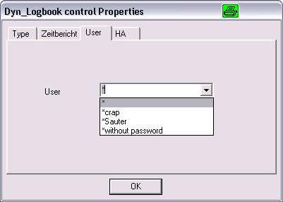2 novapro32 Configuration Logbook Tab: User The name of the user is preceded by an asterisk (this replaces the PC name) Tab: HA (Hardware Address) The «Address