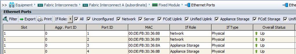 6. Select ports 3 and 4 that are connected to the NetApp E-Series controllers, right-click them, and select Configure as Appliance Port. 7. Click Yes to confirm appliance ports. 8.