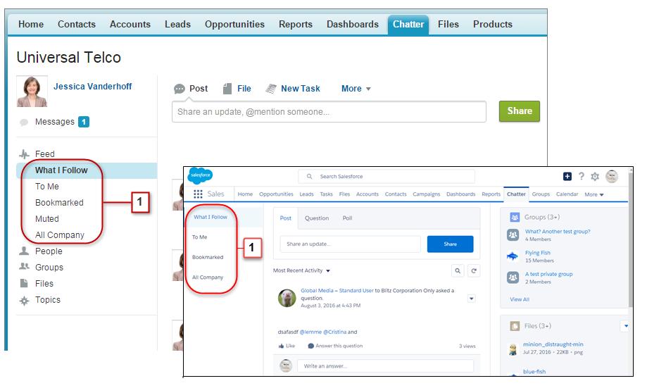 Like Salesforce Classic, in Lightning Experience, use the tabs on the left