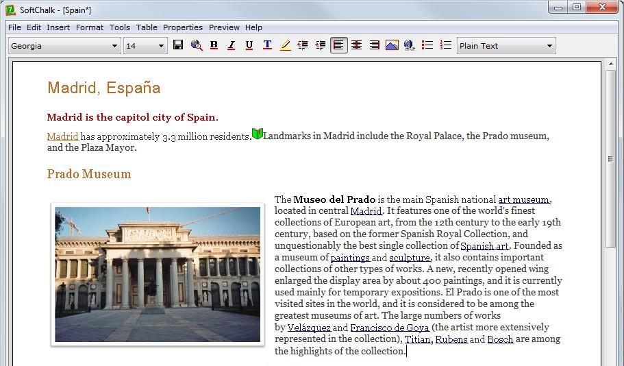 Figure 25 - Resizing an image Wrap Text around an Image SoftChalk can wrap your lesson text around the images you insert. The following steps explain how to set text wrapping for an image. 1.