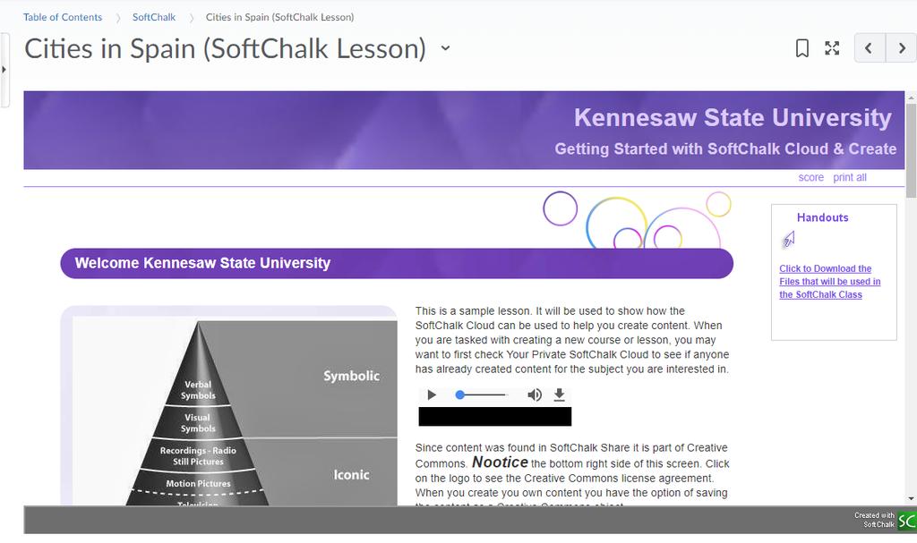 Viewing your SoftChalk Lesson in D2L To verify that your lesson is available, follow the steps below. 1. Click the Course Home menu item. 2.