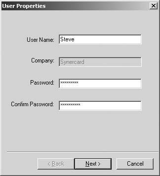 the Next button. An option window entitled User Privileges (shown below) will appear next.