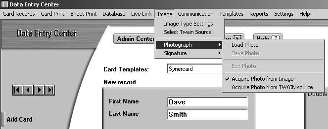 Step 21 Once your camera (or scanner) is configured, right-click the large Photograph area in the upper right corner of the Data Entry