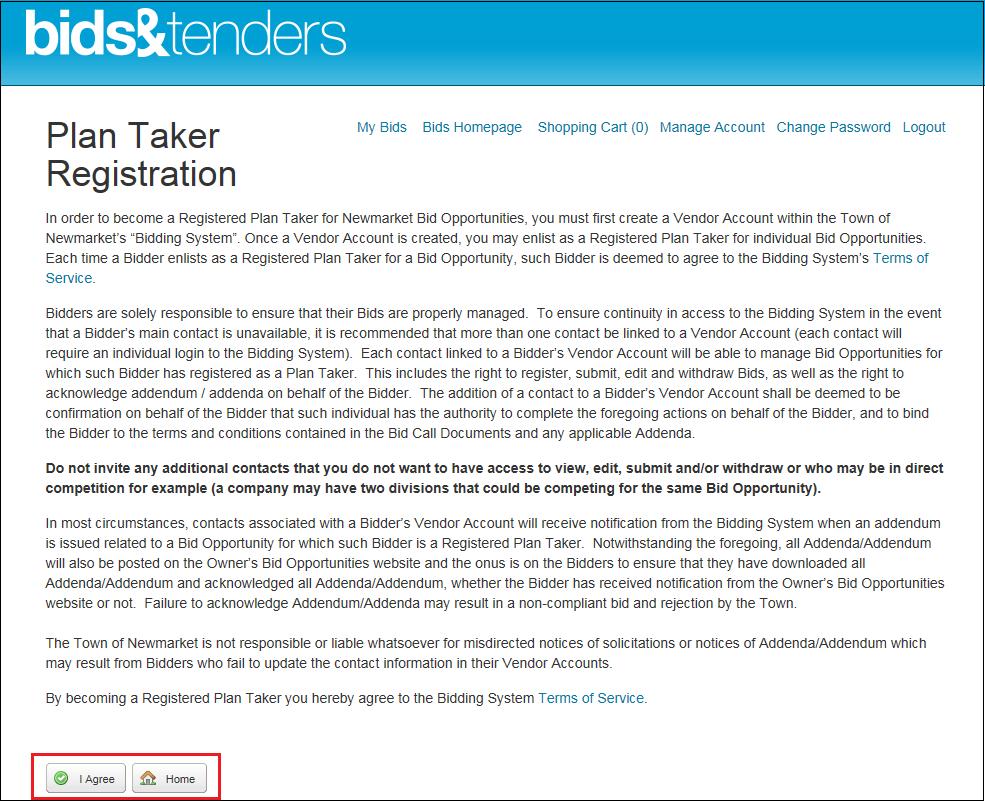 As Plan Taker". 2. You will be taken to the Terms or Service and Disclaimer page.