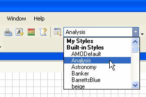 CHANGING THE OVERALL STYLE Enterprise Guide comes with many built-in style templates, and you can create your own custom style templates using the Style Manager.