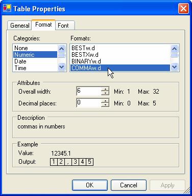 CHANGING TABLE OR DATA VALUE PROPERTIES If you want to make a change to all the data cells in a report, right-click anywhere in