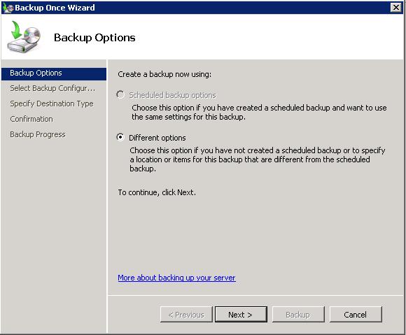 Note For information on scheduled backups, consult the step-by-step guide referenced at the top of