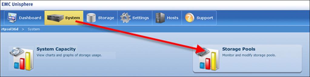 Adding a Hot Spare Adding a new Hot Spare Complete the following steps to add a new drive to the hot spare pool: 1. Log in to Unisphere as an administrator.