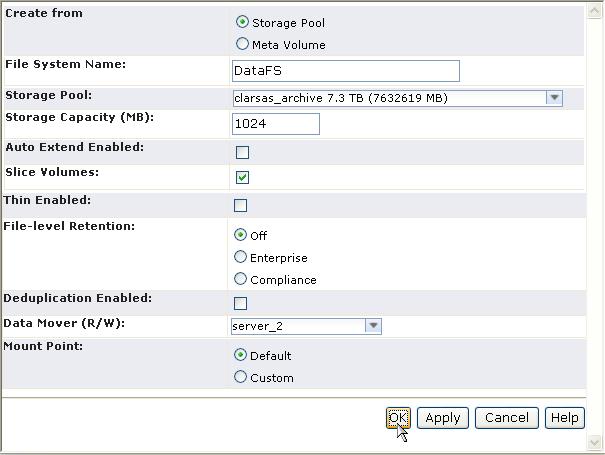 Lab 9: Part 3 Create a CIFS Share Step 1 Create a file system: In Unisphere navigate to Storage > Storage Configuration > File Systems and select the File Systems tab. Click Create.