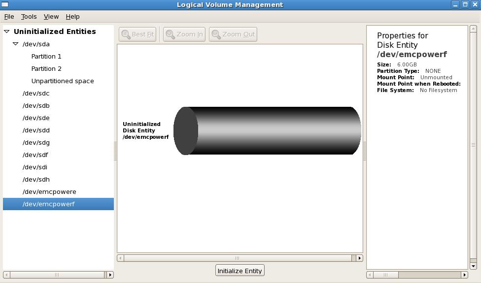 3 Navigate to the Logical Volume Management menu on your Linux Workstation.