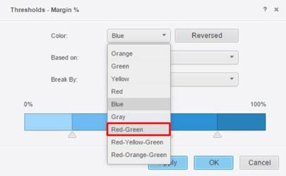 Select Red-Green from the Color drop-down. 89.