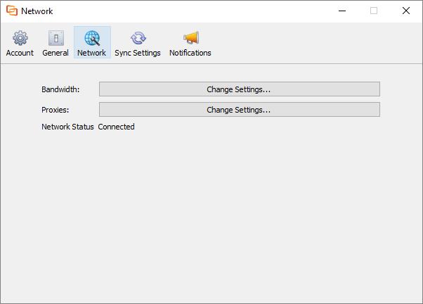 Configuring Workshare Desktop App 6. Select Network.