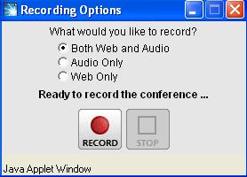 The Share Snapshot button allows the presenter to take a static image of video and broadcast it out to the attendees. The Stop button ends the video session.