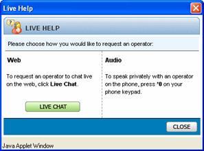 SUPPORT LIVE HELP If you need assistance during your conference, the Live Help feature offers you a way to contact a support representative quickly.