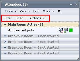 Specify the number of rooms Specify the number of people in each room Automatically assign participants Manually assign participants Allows the presenter to specify the number of Breakout rooms
