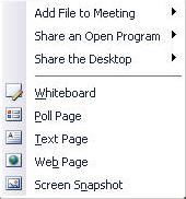 Select this option to share a portion of your desktop within a Sharing frame.