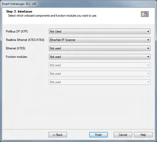SERVOLASER Xpert Controlling via IndraLogic XLC L45 Fig. 3-3: Configuring the interfaces You have successfully created the project and now you can open it in the Project Explorer.