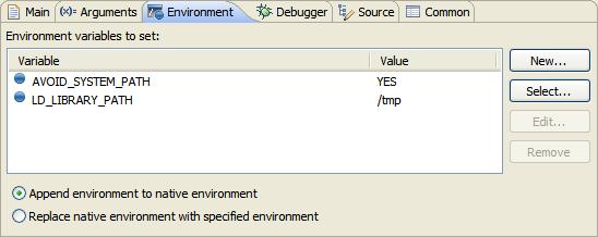 4. Specify the environment variable that enables the shared object loader to locate the shared library on the remote target at run time.