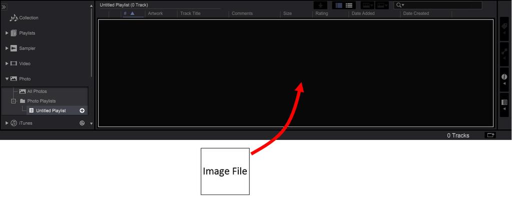 *You can also drag and drop a folder including image files to Photo Playlists or a lower tier to add it as a playlist.
