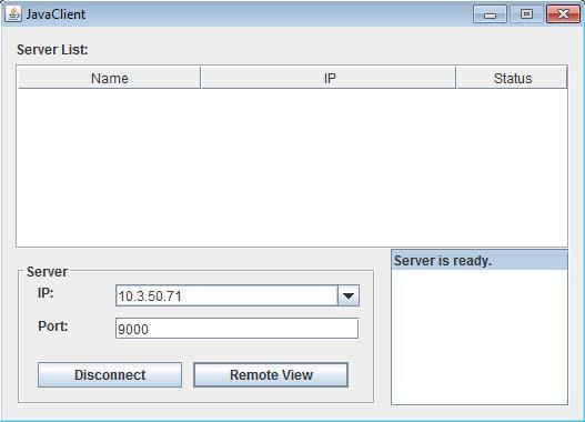 Or Specify its IP address and port number in the Server IP and Port input boxes. 2. Click Login The Login dialog box appears: 3.