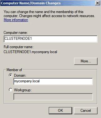 In the Computer name field, specify a server hostname. This name will be used to uniquely identify the given node among other nodes in the cluster.
