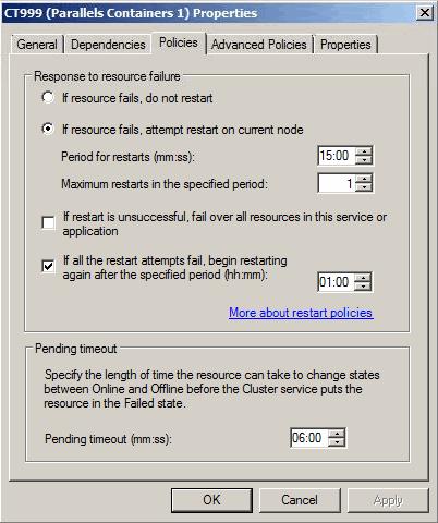 6 In the Pending timeout section, specify the desired pending timeout, and click OK.
