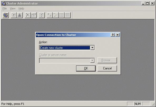 6. Creating Cluster Open Cluster Administrator on node1.