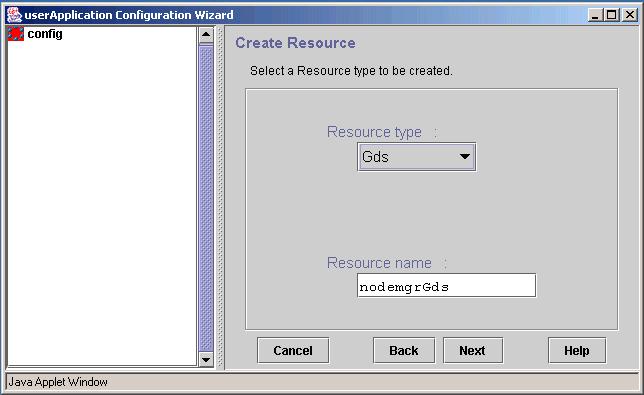 2. Select "Gds" for the resource type.
