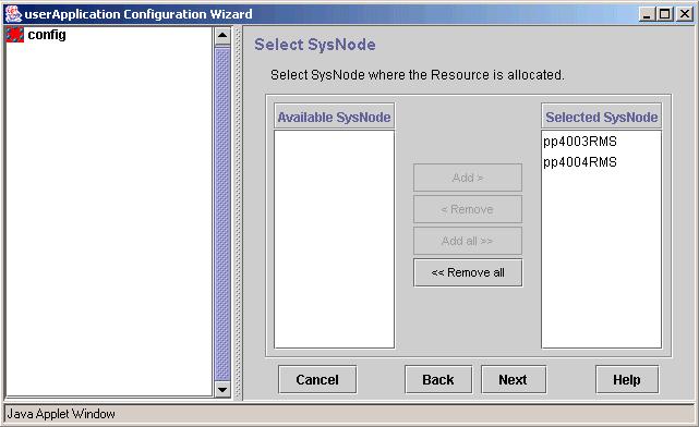 3. Select SysNode to set the resource in it. 4. Select a disk class.