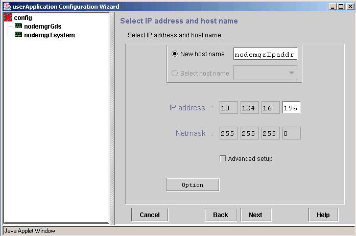 name. For information on how to select a takeover IP address and host