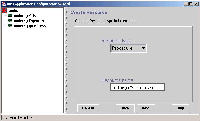 2. Select "Procedure" for the resource type.