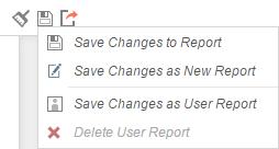 report by checking/unchecking the column names: Saving & Clearing Changes Changes to styling, column